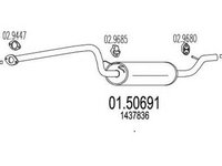 Toba esapament FORD TRANSIT CONNECT P65 P70 P80 MTS 1.50691