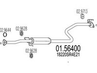 Toba esapament HONDA CIVIC V Hatchback EG MTS 1.564