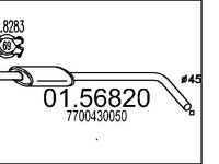 Toba esapament intermediara 01 56820 MTS pentru Renault Megane Renault ScEnic