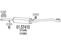 Toba esapament intermediara 01 57410 MTS pentru Vw Sharan Seat Alhambra Ford Galaxy