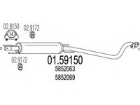 Toba esapament intermediara 01 59150 MTS pentru Opel Astra