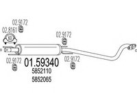 Toba esapament intermediara 01 59340 MTS pentru Opel Astra