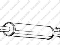 Toba esapament intermediara ALFA ROMEO 33 (905), ALFA ROMEO 33 (907A), ALFA ROMEO ALFASUD (901) - BOSAL 280-317