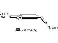 Toba esapament intermediara AUDI A3 (8L1), SKODA OCTAVIA (1U2), VW GOLF Mk IV (1J1) - ERNST 202046