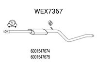 Toba esapament intermediara DACIA LOGAN (LS) (2004 - 2016) QWP WEX7367 piesa NOUA