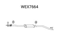 Toba esapament intermediara FIAT PUNTO (188) (1999 - 2016) QWP WEX7664 piesa NOUA