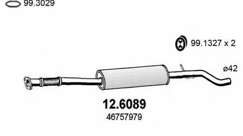 Toba esapament intermediara FIAT PUNTO (188) 