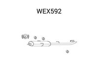 Toba esapament intermediara FIAT SCUDO combinato (220P) (1996 - 2006) QWP WEX592 piesa NOUA