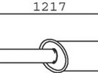 Toba esapament intermediara FORD TRANSIT platou sasiu E DINEX 32305