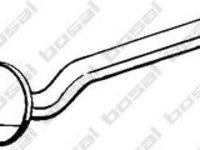 Toba esapament intermediara OPEL ASTRA F (56_, 57_), OPEL ASTRA F Cabriolet (53_B), OPEL ASTRA F hatchback (53_, 54_, 58_, 59_) - BOSAL 281-449