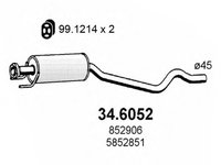 Toba esapament intermediara OPEL ASTRA F CLASSIC limuzina (1998 - 2002) ASSO 34.6052