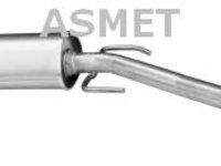 Toba esapament intermediara OPEL ASTRA G Cabriolet (F67) (2001 - 2005) ASMET 05.158 piesa NOUA