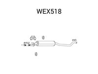 Toba esapament intermediara OPEL CORSA B (73, 78, 79) (1993 - 2002) QWP WEX518 piesa NOUA