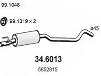 Toba esapament intermediara OPEL CORSA B (73, 78, 79) (1993 - 2002) ASSO 34.6013 piesa NOUA