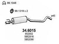 Toba esapament intermediara OPEL CORSA B STATION WAGON (F35) (1999 - 2016) ASSO 34.6015