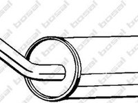 Toba esapament intermediara OPEL FRONTERA A Sport (5_SUD2), VAUXHALL FRONTERA Mk I (A) Sport - BOSAL 278-135