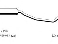 Toba esapament intermediara OPEL VECTRA A (86_, 87_), OPEL VECTRA A hatchback (88_, 89_) - ERNST 033138