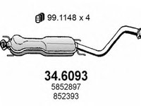 Toba esapament intermediara OPEL VECTRA B (36) (1995 - 2002) ASSO 34.6093 piesa NOUA