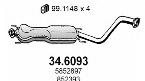 Toba esapament intermediara OPEL VECTRA B (36