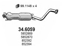 Toba esapament intermediara OPEL VECTRA B (36) (1995 - 2002) ASSO 34.6059 piesa NOUA