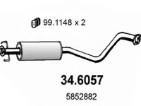 Toba esapament intermediara OPEL VECTRA B Combi (31) (1996 - 2003) ASSO 34.6057 piesa NOUA