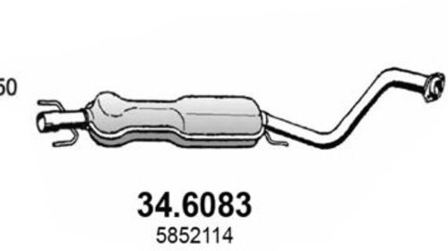 Toba esapament intermediara OPEL ZAFIRA A (F7