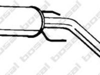 Toba esapament intermediara OPEL ZAFIRA B (A05), VAUXHALL ZAFIRA Mk II (B) (M75) - BOSAL 286-423