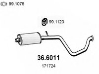 Toba esapament intermediara PEUGEOT 306 (7B, N3, N5) (1993 - 2003) ASSO 36.6011