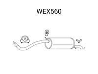 Toba esapament intermediara QWP WEX560