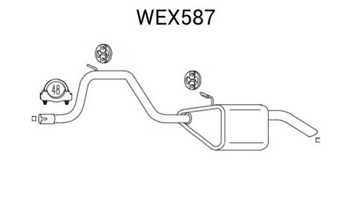 Toba esapament intermediara QWP WEX587