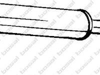 Toba esapament intermediara SEAT AROSA (6H), VW LUPO (6X1, 6E1) - BOSAL 227-471