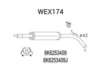 Toba esapament intermediara SEAT IBIZA III (6K1) (1999 - 2002) QWP WEX174 piesa NOUA