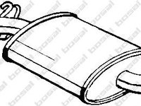 Toba esapament intermediara SEAT TOLEDO (1L), VW GOLF Mk II (19E, 1G1), VW JETTA Mk II (19E, 1G2, 165) - BOSAL 233-407