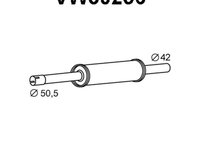 Toba esapament intermediara VW GOLF III Variant 1H5 VENEPORTE VW80256