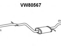 Toba esapament intermediara VW JETTA III 1K2 VENEPORTE VW80567