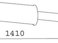 Toba esapament intermediara VW TRANSPORTER IV platou sasiu 70XD DINEX 74328