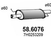 Toba esapament intermediara VW TRANSPORTER Mk V platou / sasiu (7JD, 7JE, 7JL, 7JY, 7JZ, 7F (2003 - 2016) ASSO 58.6076