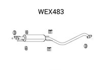 Toba esapament intermediara WEX483 QWP pentru Mercedes-benz Limuzina Mercedes-benz Kombi Opel Vectra