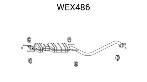 Toba esapament intermediara WEX486 QWP pentru