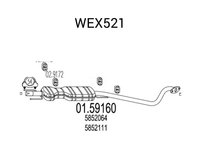 Toba esapament intermediara WEX521 QWP pentru Opel Astra