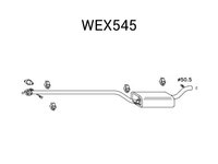 Toba esapament intermediara WEX545 QWP pentru Mercedes-benz Vito Ford Focus