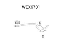 Toba esapament intermediara WEX6701 QWP pentru Fiat Punto Renault Laguna