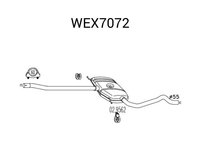 Toba esapament intermediara WEX7072 QWP pentru Bmw Seria 3 Vw Passat