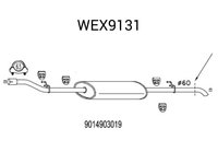 Toba esapament intermediara WEX9131 QWP pentru Mercedes-benz Sprinter