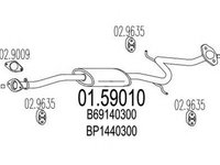 Toba esapament MAZDA 323 F IV BG MTS 1.5901