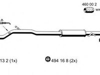 Toba esapament OPEL AGILA A H00 ERNST 055178