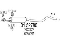 Toba esapament OPEL ASTRA F 56 57 MTS 1.5278