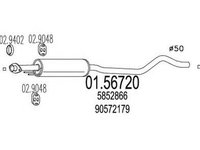 Toba esapament OPEL ASTRA F 56 57 MTS 1.5672