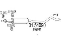 Toba esapament OPEL ASTRA F combi 51 52 MTS 1.5409