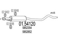 Toba esapament OPEL ASTRA F combi 51 52 MTS 1.5412